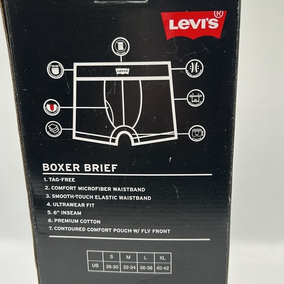 Levi's Men's Boxer Briefs 5-Pack Multicolors Size Large New in Box! - Picture 4 of 7